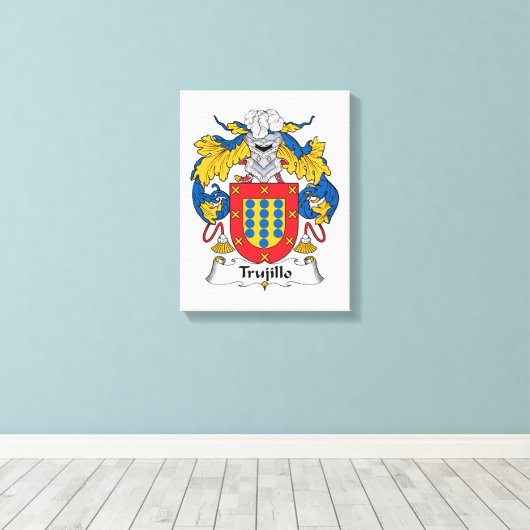 Trujillo Family Crest Canvas Afdruk (Insitu (Houten vloer))