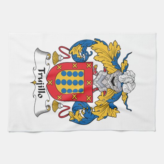 Trujillo Family Crest Theedoek (Horizontaal)