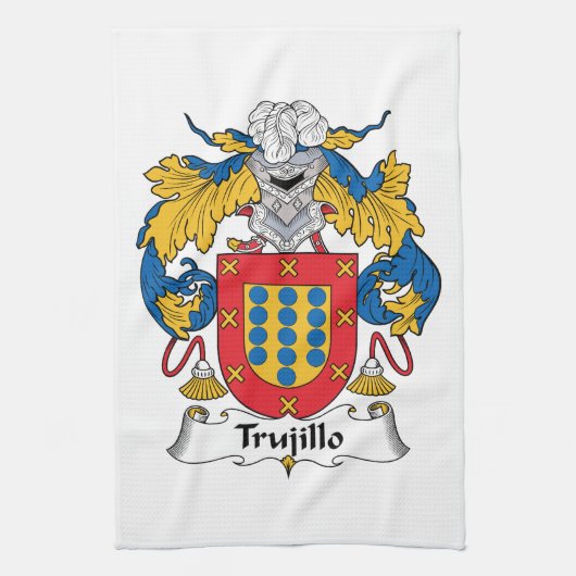 Trujillo Family Crest Theedoek (Verticaal)