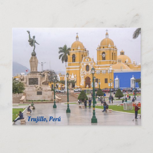 Trujillo, Perú, Plaza Mayor de Trujillo Briefkaart (Voorkant)