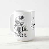 Trujillo Venezuela diseño artístico | Virgen paz Koffiemok (Voorkant links)