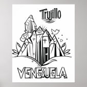 Trujillo Venezuela diseño artístico | Virgen paz Poster (Voorkant)