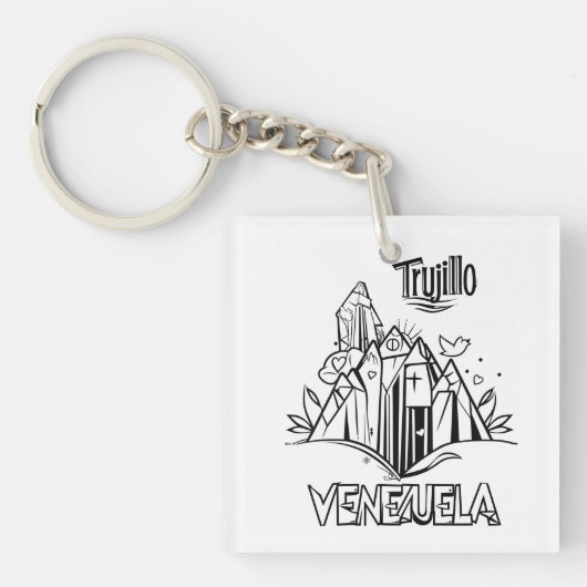 Trujillo Venezuela diseño artístico | Virgen paz Sleutelhanger (voorkant)