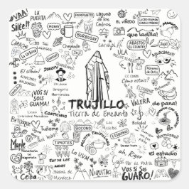 Trujillo Venezuela Tierra de Encanto – Orgullo Ve Vierkante Sticker