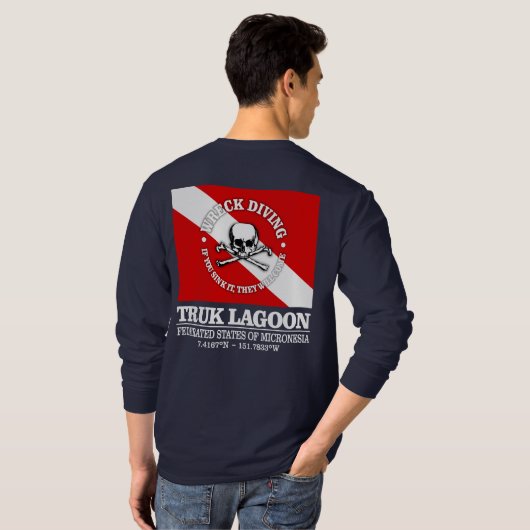 Truk Lagoon (beste wrakken) T-shirt (Achterkant volledig)