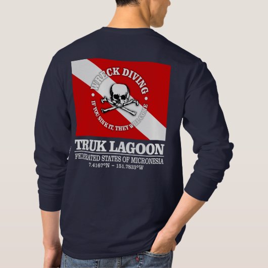 Truk Lagoon (beste wrakken) T-shirt (Achterkant)