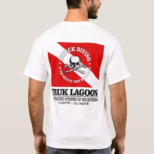 Truk Lagoon (beste wrakken) T-shirt (Achterkant)