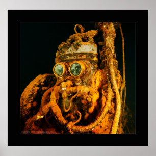 Truk Lagoon - Fujikawa Maru - luchtcompressor Poster