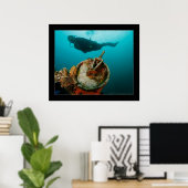 Truk Lagoon - Fujikawa Maru - Telegraph op Bow Poster (Thuiskantoor)