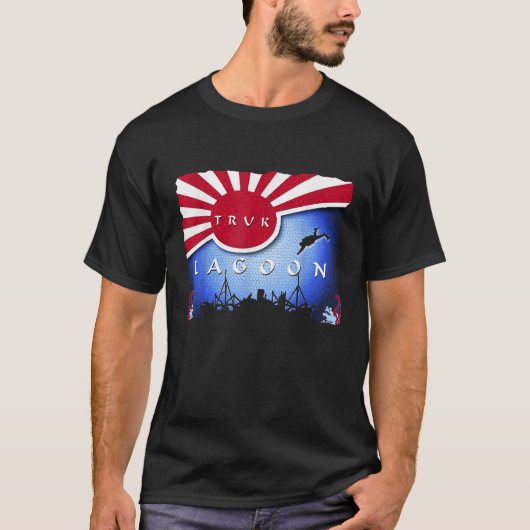 Truk Lagoon Japan Vlag Wrak Duiken Scuba Duiken T. T-shirt (Voorkant)