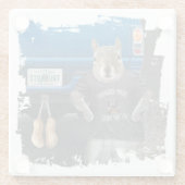 Truk Nutz - grappige kartonnen dozen Glazen Onderzetter (Achterkant)