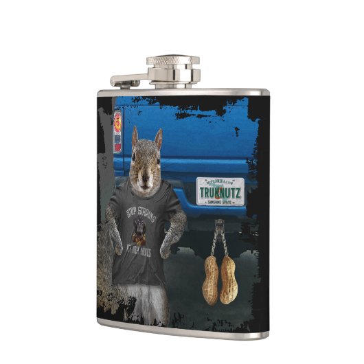 Truk Nutz - grappige kartonnen dozen Heupfles (Links)