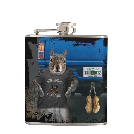 Truk Nutz - grappige kartonnen dozen Heupfles (Voorkant)