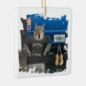 Truk Nutz - grappige kartonnen dozen Keramisch Ornament (Rechts)