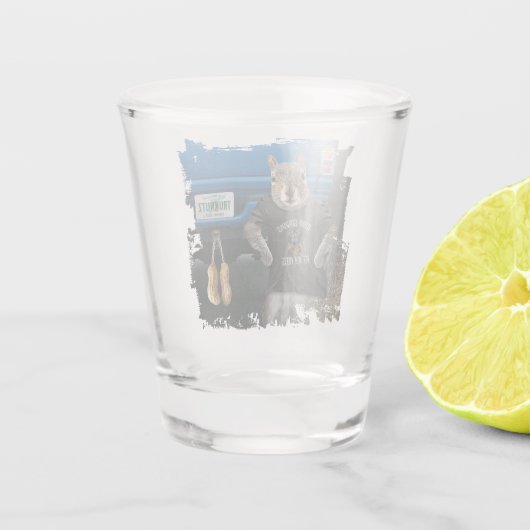 Truk Nutz - grappige kartonnen dozen Shot Glas (Achterkant)