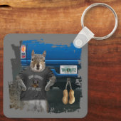 Truk Nutz - grappige kartonnen dozen Sleutelhanger (Achterkant)