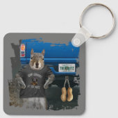 Truk Nutz - grappige kartonnen dozen Sleutelhanger (Achterkant)