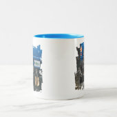 Truk Nutz - grappige kartonnen dozen Tweekleurige Koffiemok (Center)