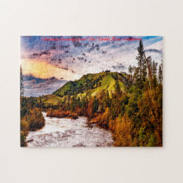 Trukee rivier Californië. Kerstgroeten Legpuzzel