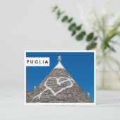 Trulli-dakdetail in Puglia white edge-briefkaart Briefkaart (Staand voorkant)