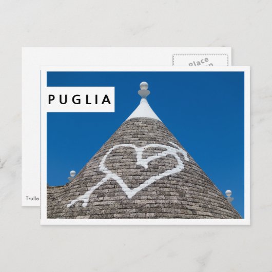 Trulli-dakdetail in Puglia white edge-briefkaart Briefkaart (Voorkant / Achterkant)