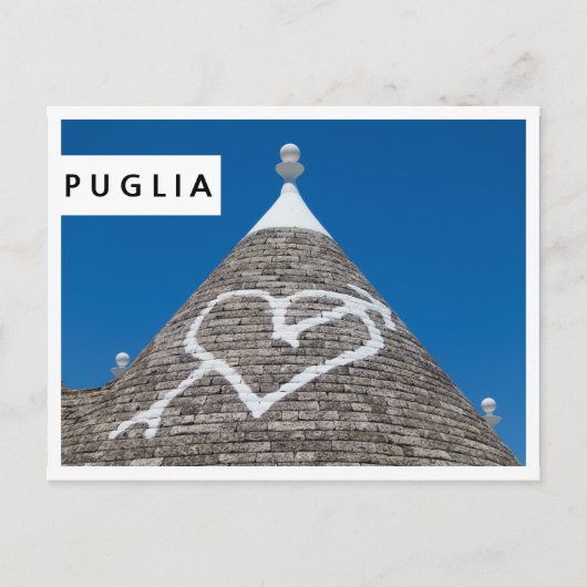 Trulli-dakdetail in Puglia white edge-briefkaart Briefkaart (Voorkant)
