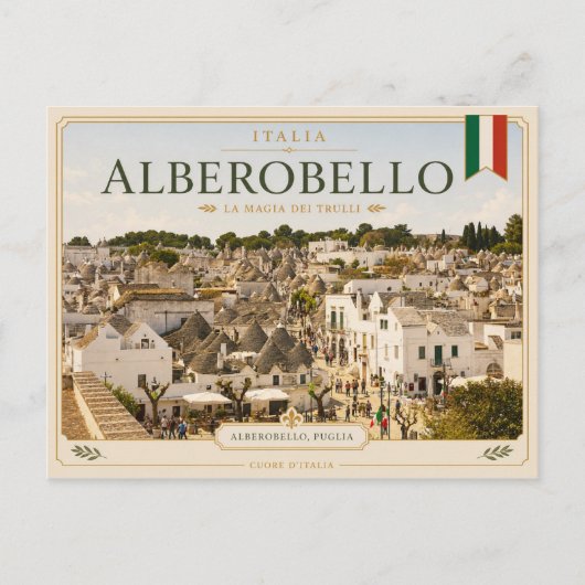 Trulli-dorp, Alberobello - Italië  Briefkaart (Voorkant)