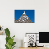 Trulli huis dak poster afdruk (Thuiskantoor)