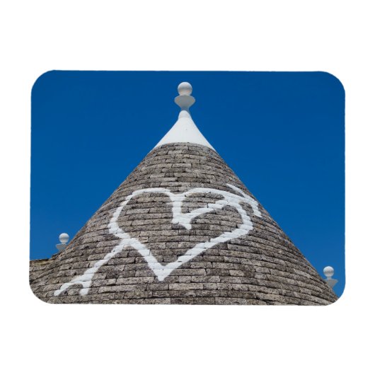 Trulli huis dak rechthoekige magneet (Horizontaal)