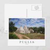 Trulli-huis met weg- en tuinbouw in Puglia Briefkaart (Voorkant / Achterkant)