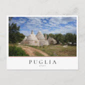 Trulli-huis met weg- en tuinbouw in Puglia Briefkaart (Voorkant)