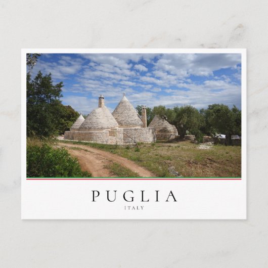 Trulli-huis met weg- en tuinbouw in Puglia Briefkaart (Voorkant)
