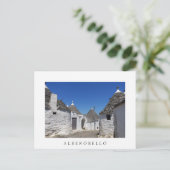Trulli-huizen, Alberobello, Puglia White briefkaar Briefkaart (Staand voorkant)