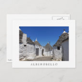 Trulli-huizen, Alberobello, Puglia White briefkaar Briefkaart (Voorkant / Achterkant)