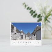 Trulli-huizen, Alberobello, Puglia white Briefkaart (Staand voorkant)
