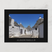 Trulli-huizen, Alberobello, Puglia zwart briefkaar Briefkaart (Voorkant)