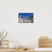 Trulli-huizen in Alberobello, drukwerk in Puglia p Poster (Keuken)