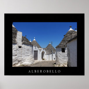 Trulli-huizen in Alberobello, poster van Puglia