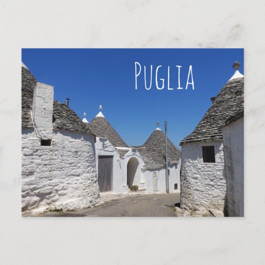 Trulli-huizen in Alberobello, Puglia-briefkaart Briefkaart (Voorkant)