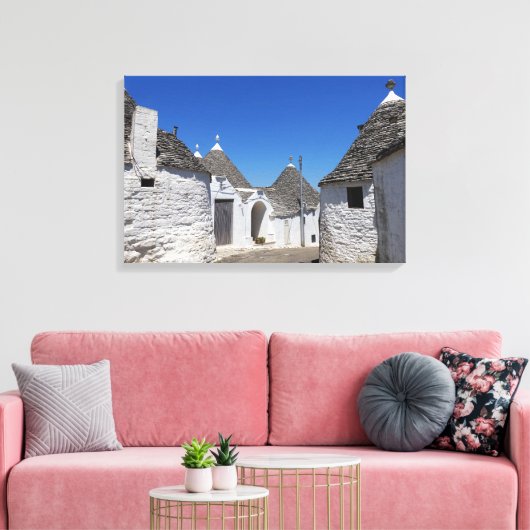 Trulli huizen in Alberobello, Puglia canvas print (Insitu (Woonkamer))