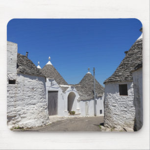 Trulli-huizen in Alberobello, Puglia mousepad Muismat