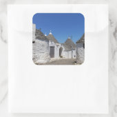 Trulli huizen in Alberobello, Puglia sticker (Tas)