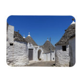 Trulli huizen in Alberobello rechthoekige magneet (Horizontaal)