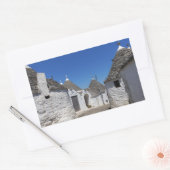 Trulli huizen in Alberobello rechthoekige sticker (Envelop)
