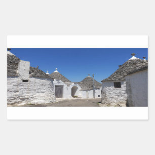 Trulli-huizen in de rechthoekige Alberobello-stick Sticker