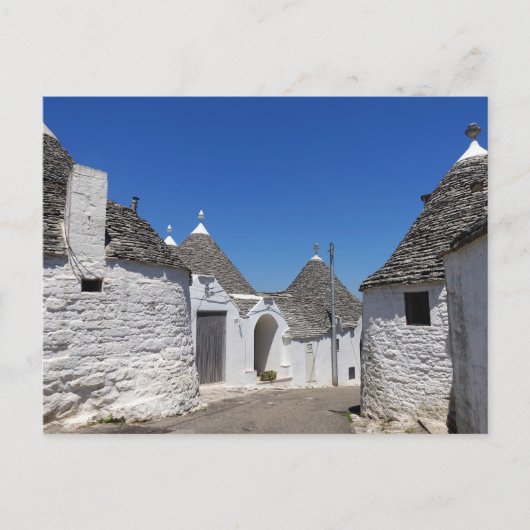 Trulli-huizen in het briefkaart Alberobello, Pugli (Voorkant)