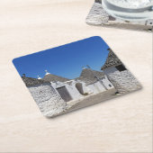 Trulli-huizen in het onderzetter Alberobello, Pugl (Schuin)