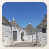 Trulli-huizen in het onderzetter Alberobello, Pugl (Voorkant)