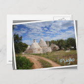 Trulli-huizen in Puglia/Apulië Briefkaart (Voorkant / Achterkant)
