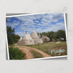 Trulli-huizen in Puglia/Apulië Briefkaart